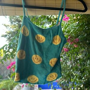 Blue Smiley knit tank